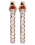 Cercei Hoop din Aur 14k Cu Diamante Create în Laborator de 0.70 ct din 14k Aur Roz - Castelo.ro