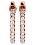 Cercei Hoop din Aur 14k Cu Diamante Create în Laborator de 0.70 ct din 14k Aur Roz - Castelo.ro