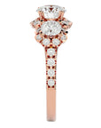 Inel de Logodnă Imperial din Aur 14k cu Diamante Create în Laborator de 2.04 ct din 14k Aur Roz - Castelo.ro