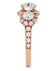 Inel de Logodnă Imperial din Aur 14k cu Diamante Create în Laborator de 2.04 ct din 14k Aur Roz - Castelo.ro