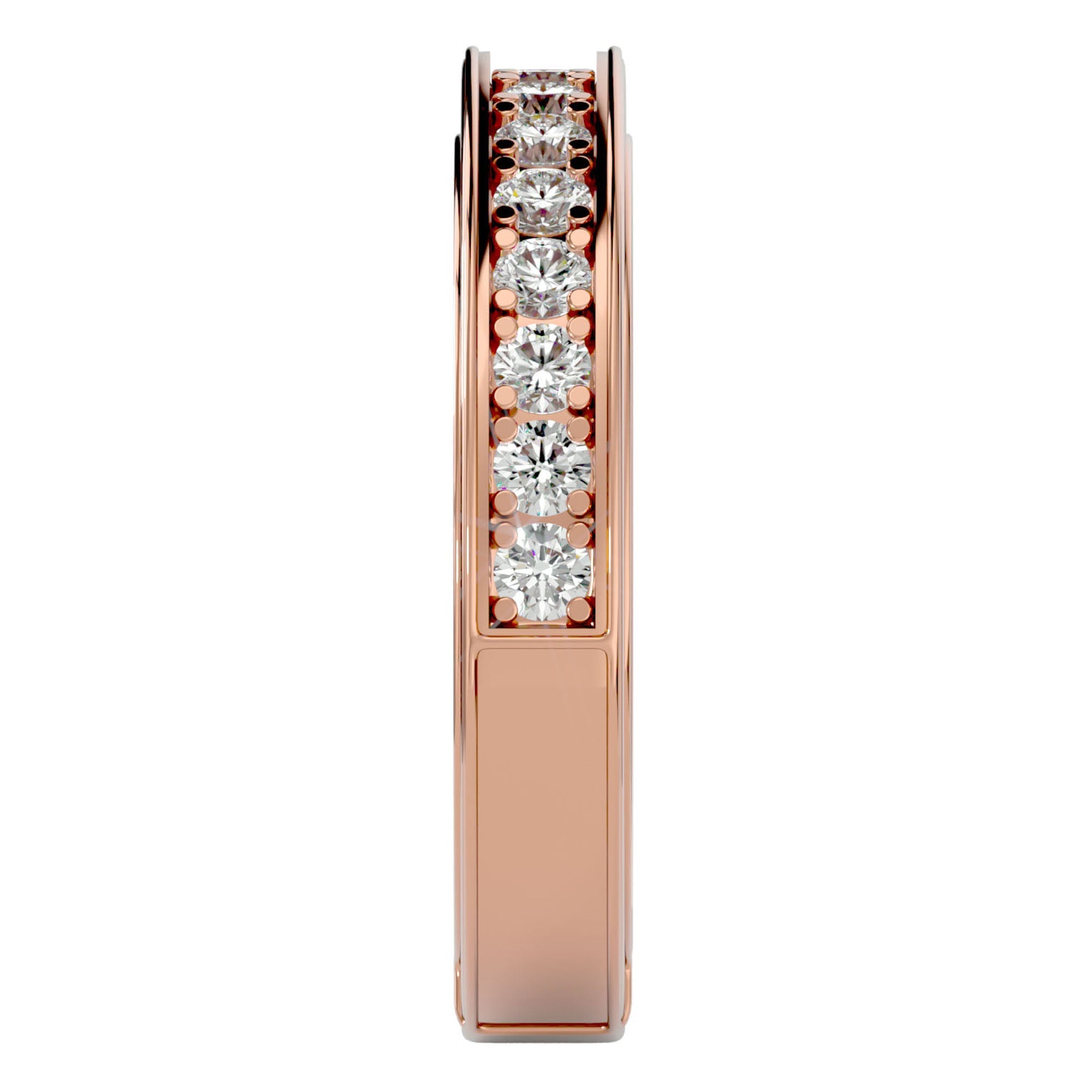 Inel Eternity din Aur 14k Cu Diamante Create în Laborator de 0.49 ct din 14k Aur Roz - Castelo.ro