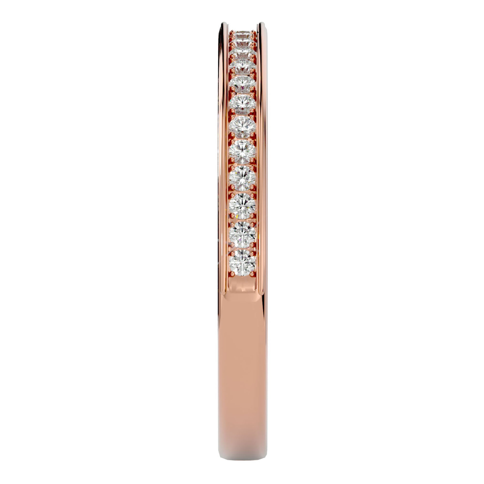 Inel Eternity Cu Diamante Naturale de 0.19 ct din 18k Aur Roz - Castelo.ro
