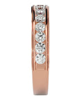 Verighetă cu Moissanite Eternity de 0.92 ct din 18k Aur Roz - Castelo.ro