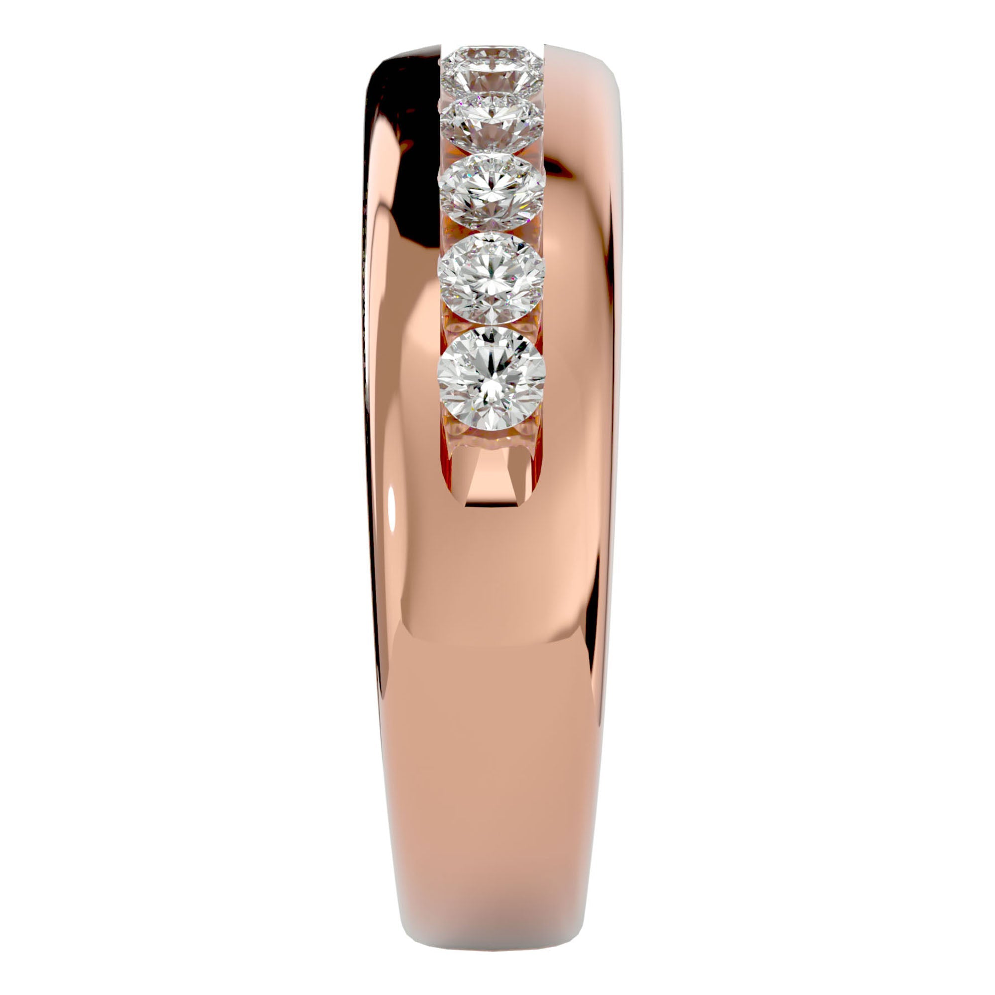 Verighetă Eternity cu Diamante Create în Laborator de 1.01 ct din 18k Aur Roz - Castelo.ro