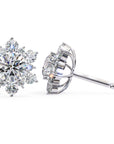 Cercei Stud Snowflake cu Diamante Create în Laborator de 0.72 ct din - Castelo.ro