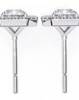 Cercei Stud Radiant Eiffel cu Moissanite de 0.95 ct din - Castelo.ro