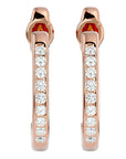 Cercei Hoop Vals din Aur 14k cu Diamante Create în Laborator de 0.92 ct din 14k Aur Roz - Castelo.ro