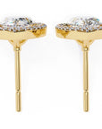 Cercei Stud Tear Drop cu Diamante Naturale de 0.81 ct din 18K Aur Galben - Castelo.ro