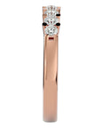 Inel Eternity din Aur 14k Cu 7 Diamante Naturale de 0.53 ct din 14k Aur Roz - Castelo.ro