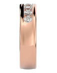 Verighetă din Aur 14k cu Bandă De Diamante Naturale de 1.03 ct din 14k Aur Roz - Castelo.ro