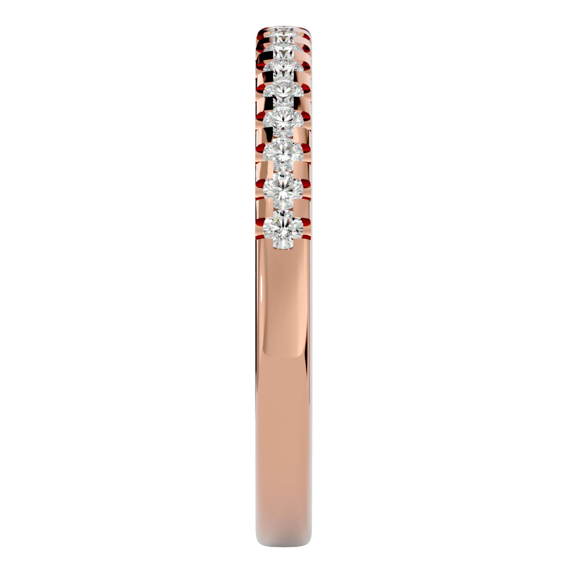 Inel Eternity din Aur 14k Cu Diamante Create în Laborator de 0.25 ct din 14k Aur Roz - Castelo.ro