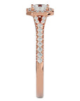 Inel de Logodnă Retro Pavé din Aur 14k cu Diamante Naturale de 0.46 ct din 14k Aur Roz - Castelo.ro