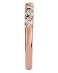 Inel din Aur 14k Cu 7 Diamante Create în Laborator de 0.52 ct din 14k Aur Roz - Castelo.ro