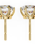 Cercei Stud Majestic din Aur 14k cu Diamante Naturale Tăietură Briliant de 2.5 ct din 14K Aur Galben - Castelo.ro