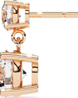 Cercei Drop Stud din Aur 14k Cu Diamante Create în Laborator Tăietură Briliant de 3.7 ct din 14K Aur Roz - Castelo.ro