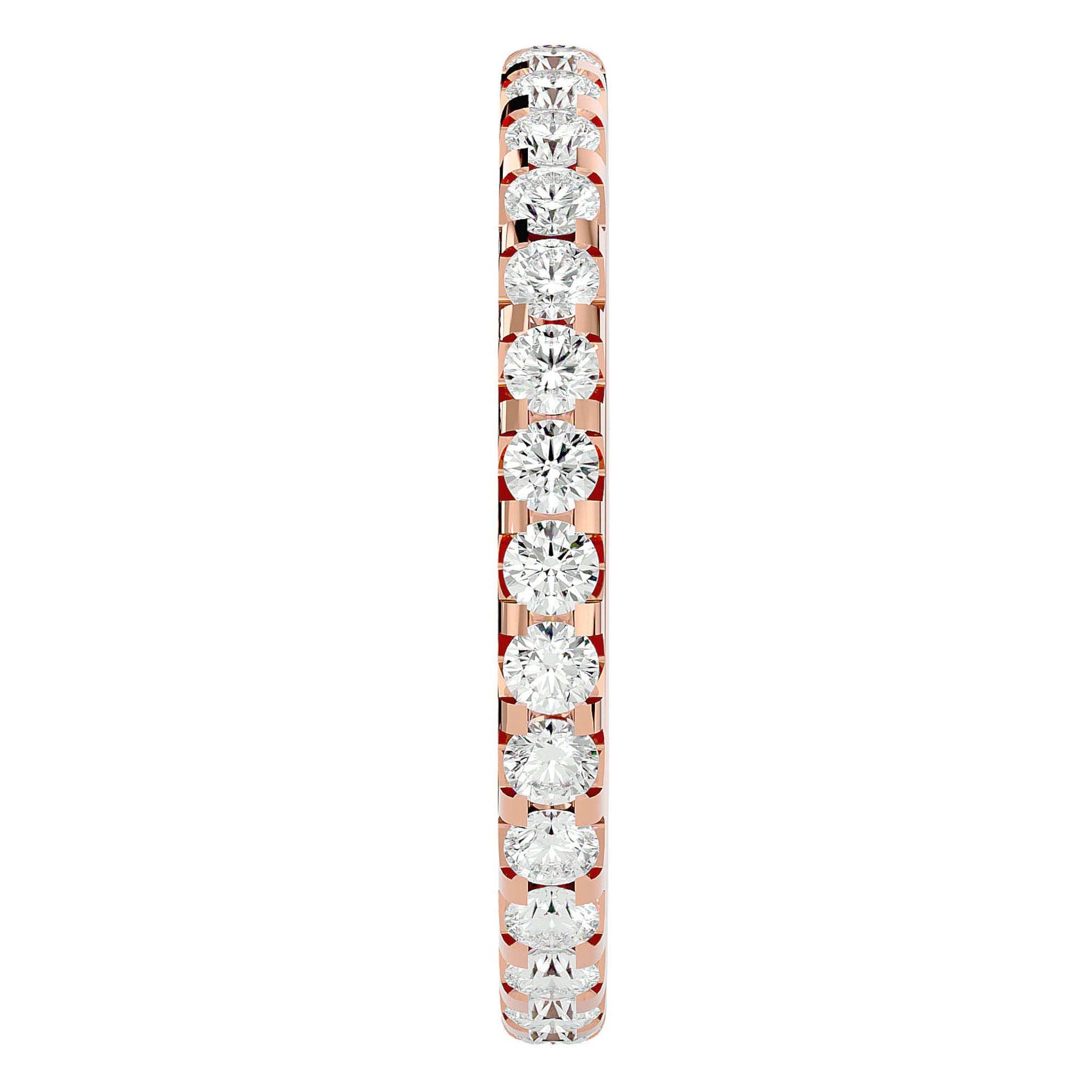 Inel Eternity din Aur 14k cu Moissanite de 1.04 ct din 14k Aur Roz - Castelo.ro