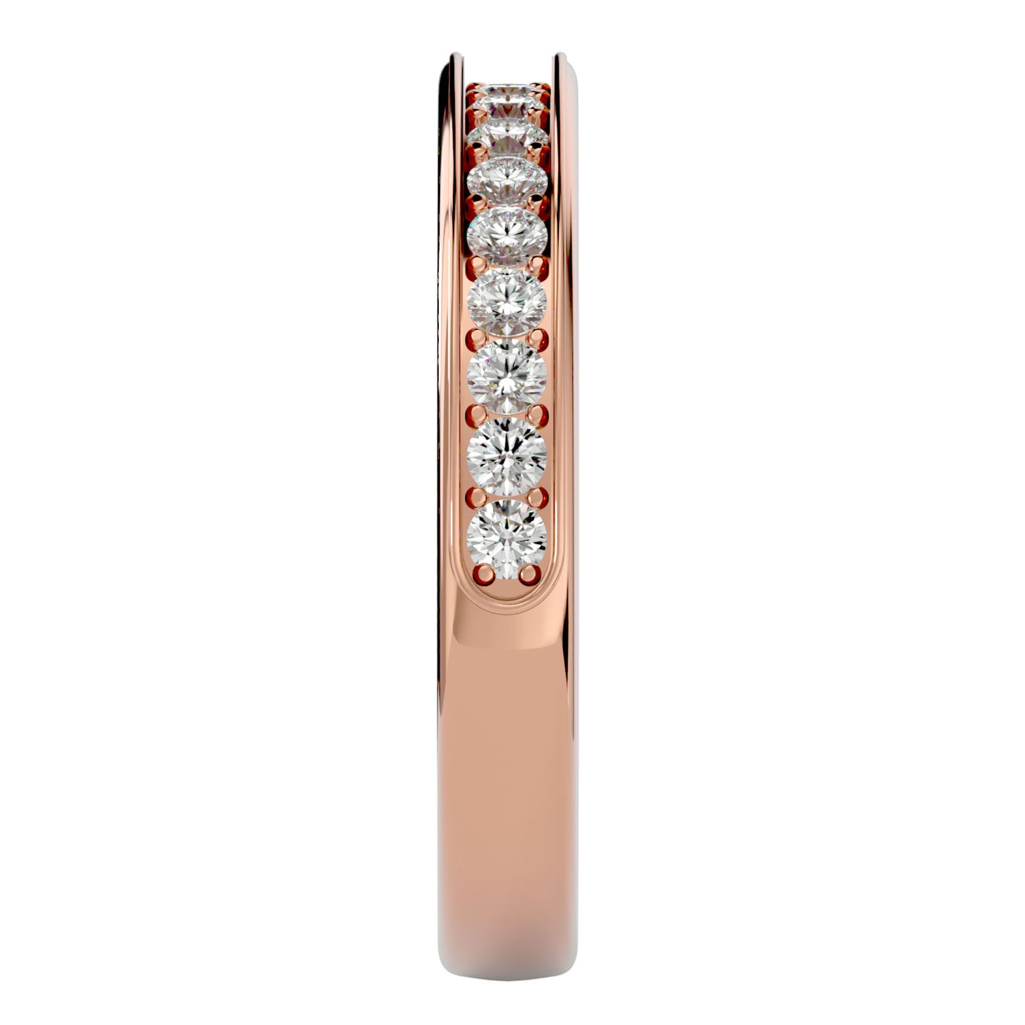 Inel Eternity Cu Diamante Naturale de 0.41 ct din 18k Aur Roz - Castelo.ro