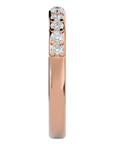 Inel Eternity Cu Moissanite de 0.40 ct din 18k Aur Roz - Castelo.ro
