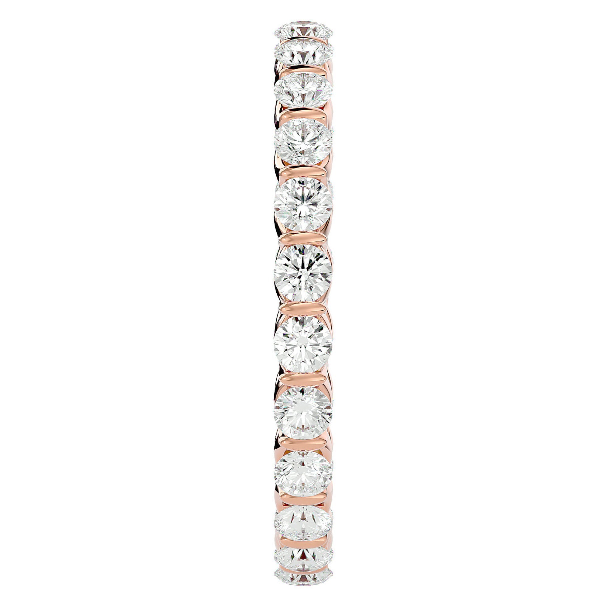 Inel Eternity din Aur 14k cu Diamante Naturale de 1.09 ct din 14k Aur Roz - Castelo.ro