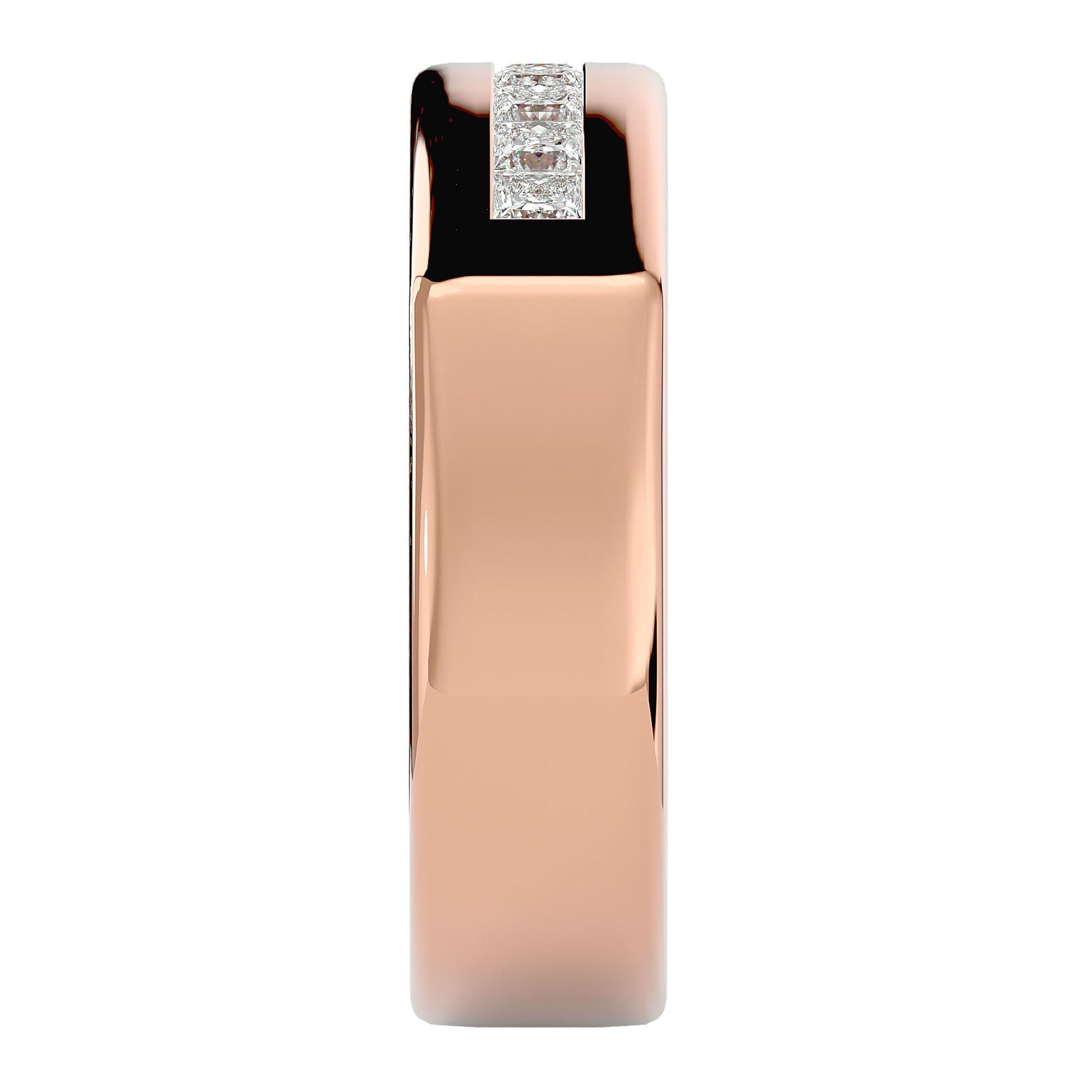 Verighetă Clasică cu Diamante Naturale de 0.50 ct din 18k Aur Roz - Castelo.ro