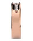 Verighetă Céline cu Bandă De Moissanite de 0.31 ct din 18k Aur Roz - Castelo.ro