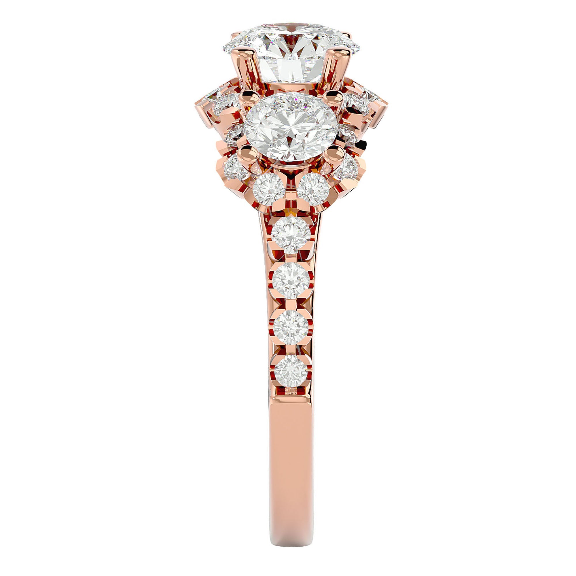 Inel de Logodnă Imperial cu Diamante Naturale de 2.04 ct din 18k Aur Roz - Castelo.ro