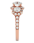 Inel de Logodnă Imperial cu Diamante Naturale de 2.04 ct din 18k Aur Roz - Castelo.ro