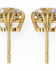 Cercei Stud Imperial din Aur 14k cu Moissanite Tăietură Briliant de 2.8 ct din 14K Aur Galben - Castelo.ro