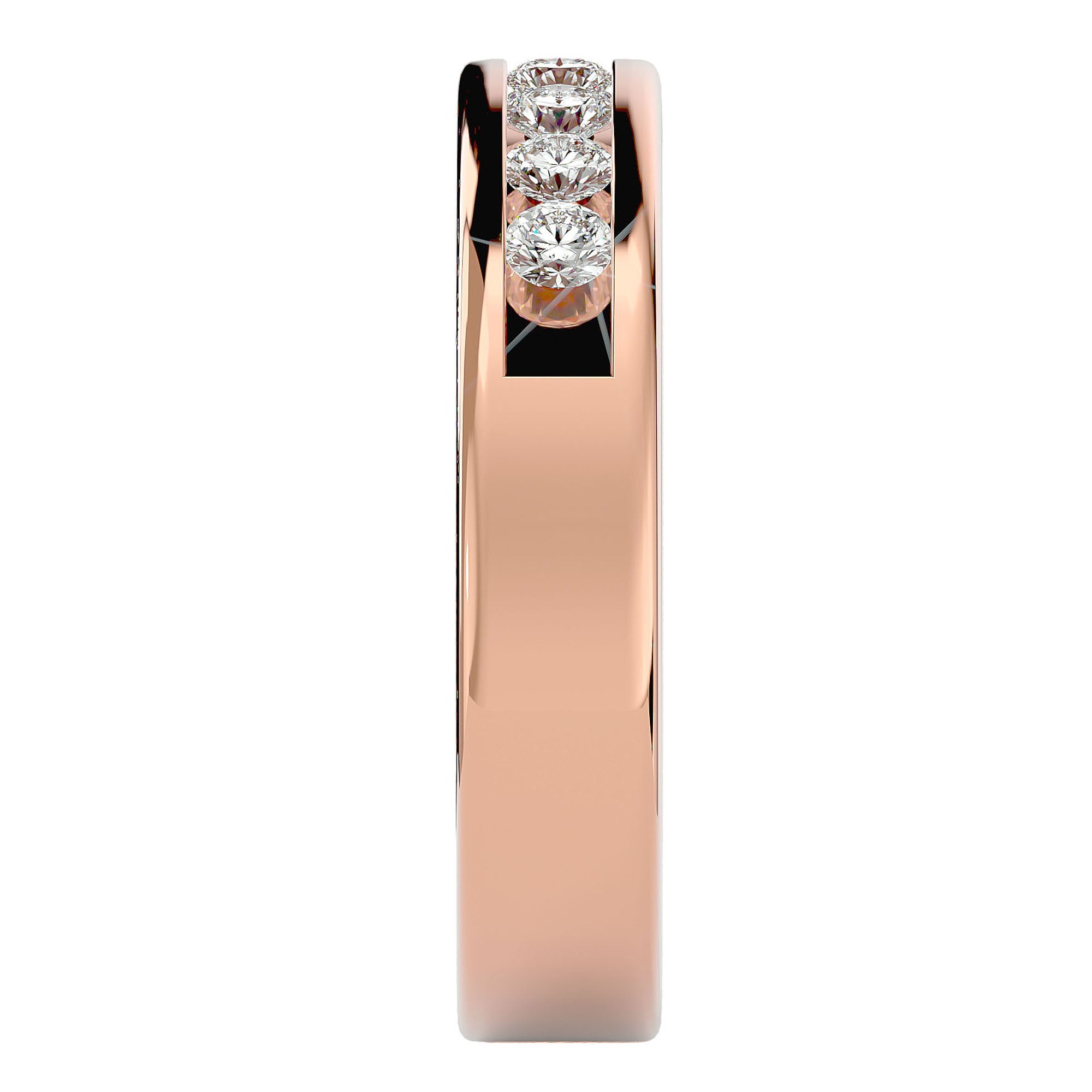Inel Eternity Céline cu Diamant Naturale de 0.52 ct din 18k Aur Roz - Castelo.ro