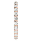 Inel Eternity cu Diamante Naturale de 1.09 ct din 18k Aur Roz - Castelo.ro