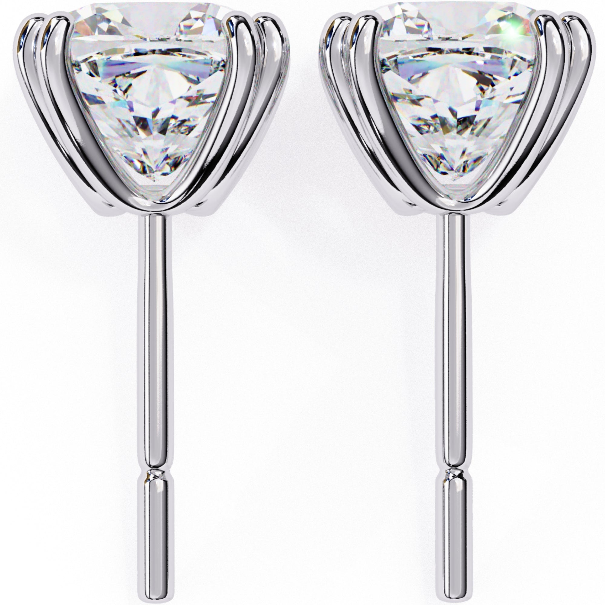 Cercei Stud Monaco cu Moissanite Tăietură Cushion Square de 2.2 ct din - Castelo.ro