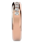 Verighetă Chloé cu Bandă De Diamante Create în Laborator de 0.74 CT din 18k Aur Roz - Castelo.ro