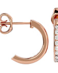 Cercei Hoop Regali din Aur 14k cu Moissanite de 0.54 ct din 14k Aur Roz - Castelo.ro
