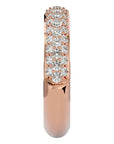 Inelul Promisiunii cu Moissanite Pavé de 0.77 ct din 18k Aur Roz - Castelo.ro
