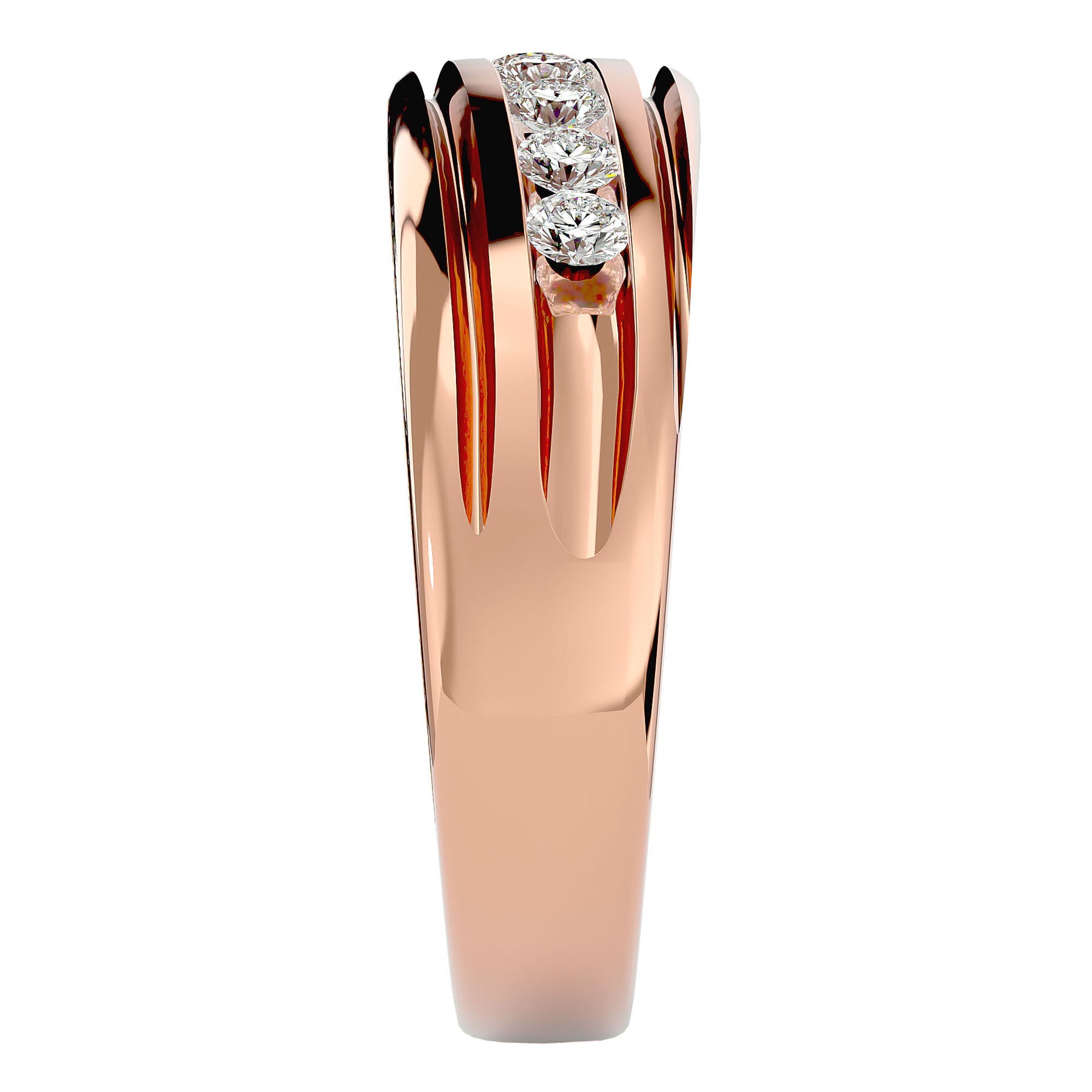 Verighetă Noblesse din Aur 14k cu Diamante Naturale de 0.52 ct din 14k Aur Roz - Castelo.ro