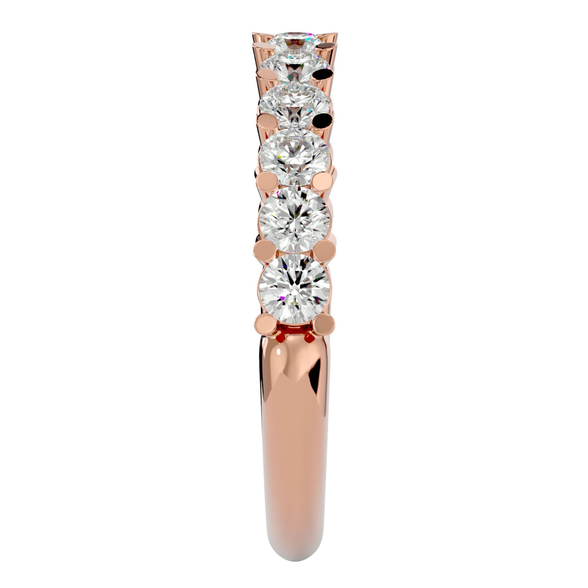 Inel din Aur 14k Cu 11 Diamante Create în Laborator Montate In Prong 1.11 ct din 14k Aur Roz - Castelo.ro
