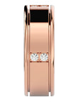 Verighetă Forte cu Diamante Naturale de 0.28 ct din 18k Aur Roz - Castelo.ro