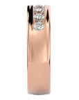 Verighetă cu Bandă De Diamante Naturale de 1.03 ct din 18k Aur Roz - Castelo.ro