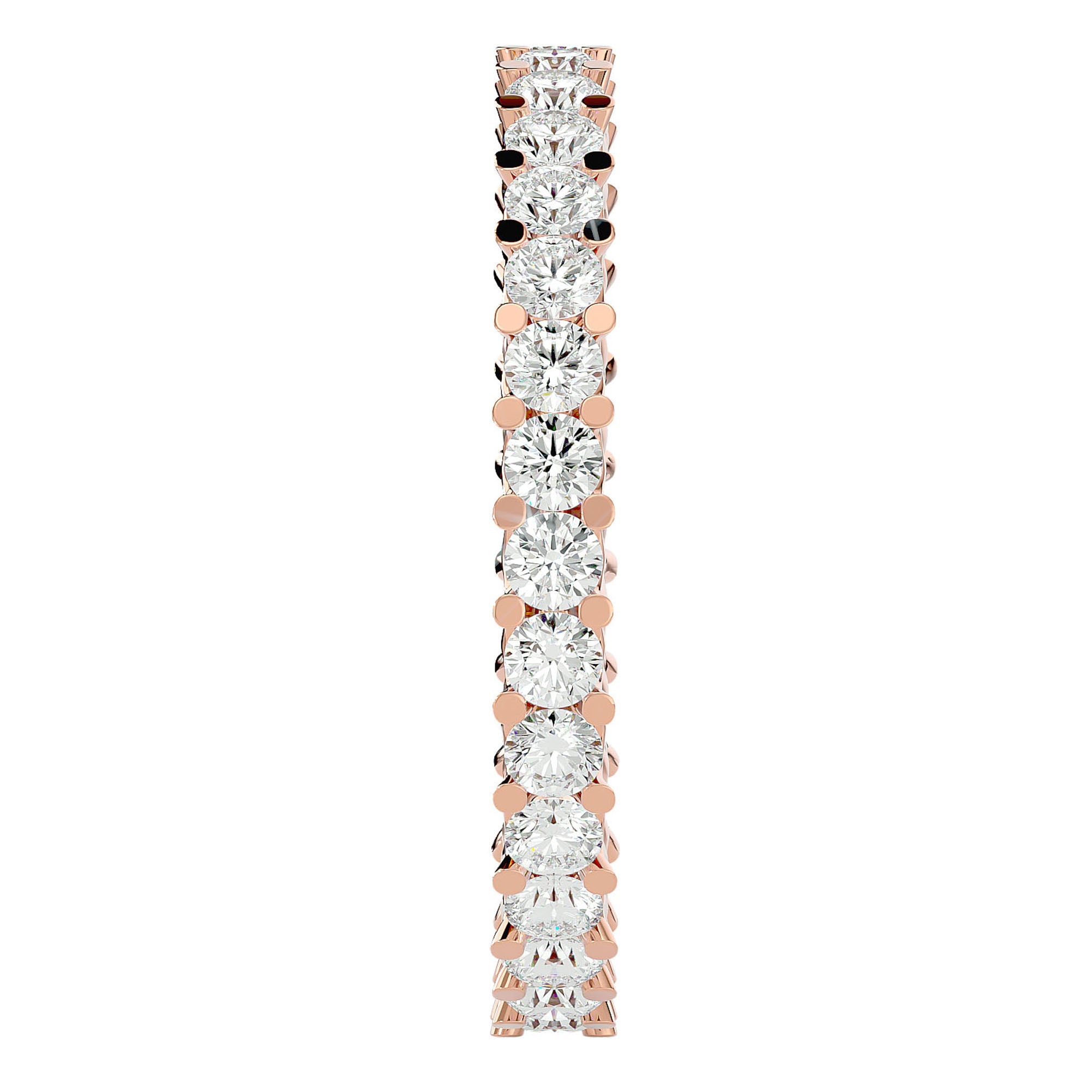 Inel Eternity cu Moissanite de 1.12 ct din 18k Aur Roz - Castelo.ro