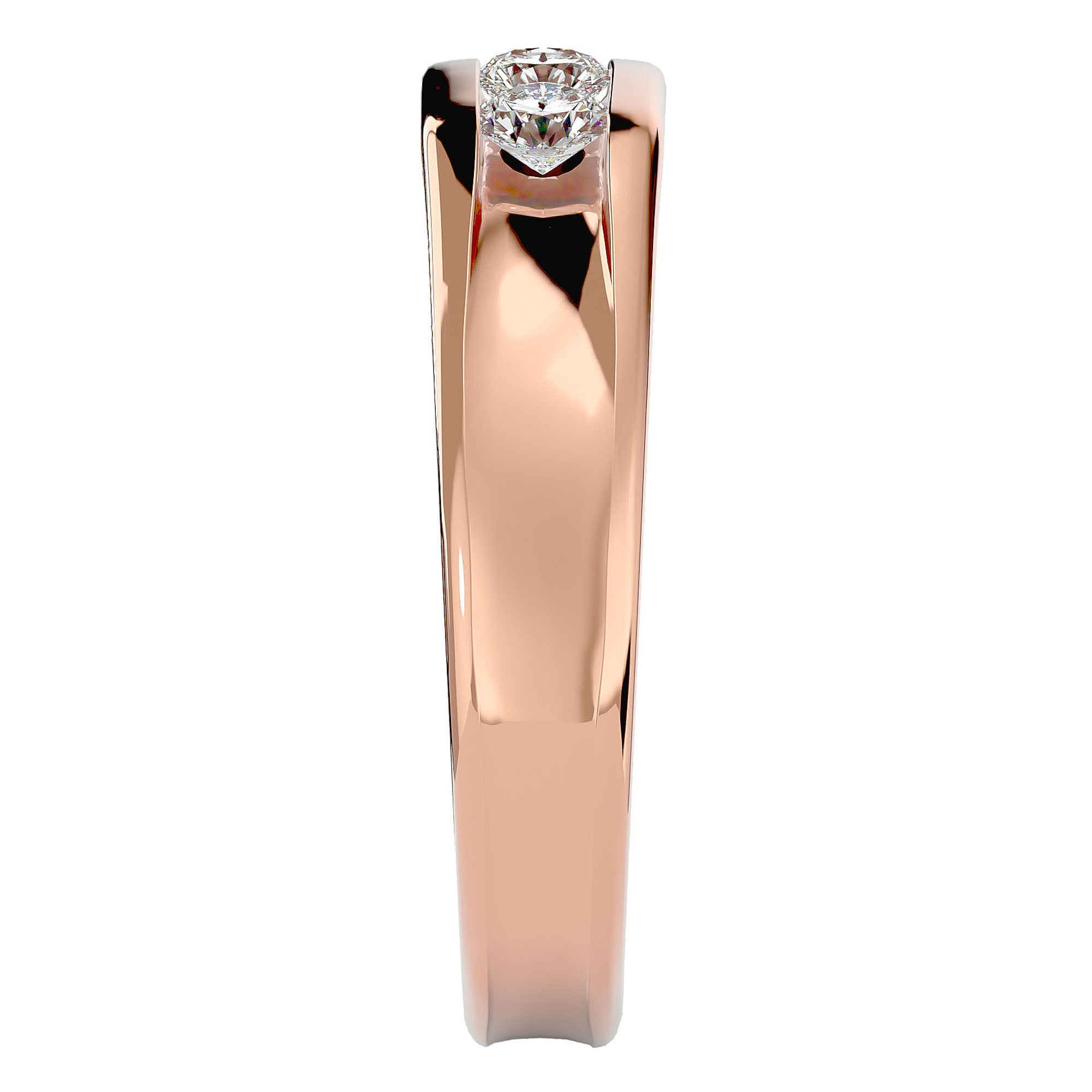 Inel Vintage cu Diamante Naturale de 0.52 ct din 18k Aur Roz - Castelo.ro