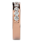 Verighetă cu Moissanite Eternity de 1.01 ct din 18k Aur Roz - Castelo.ro