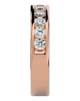 Verighetă cu Moissanite Eternity de 1.01 ct din 18k Aur Roz - Castelo.ro