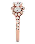 Inel de Logodnă Imperial cu Moissanite de 2.04 ct din 18k Aur Roz - Castelo.ro