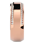 Verighetă cu Bandă De Diamante Naturale de 0.53 ct din 18k Aur Roz - Castelo.ro