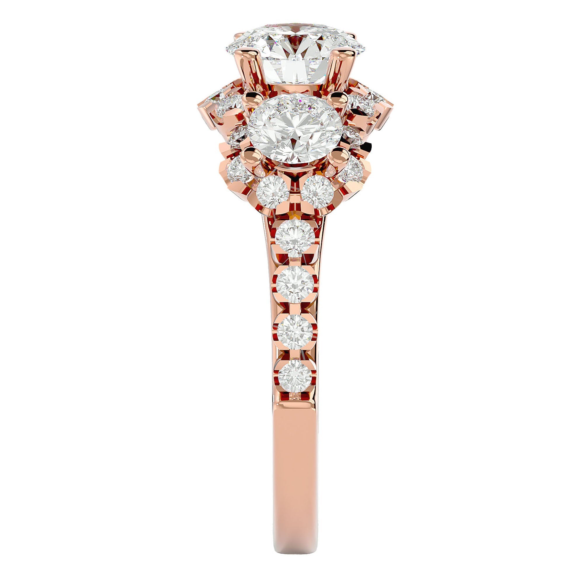 Inel de Logodnă Imperial cu Diamante Create în Laborator de 2.04 ct din 18k Aur Roz - Castelo.ro