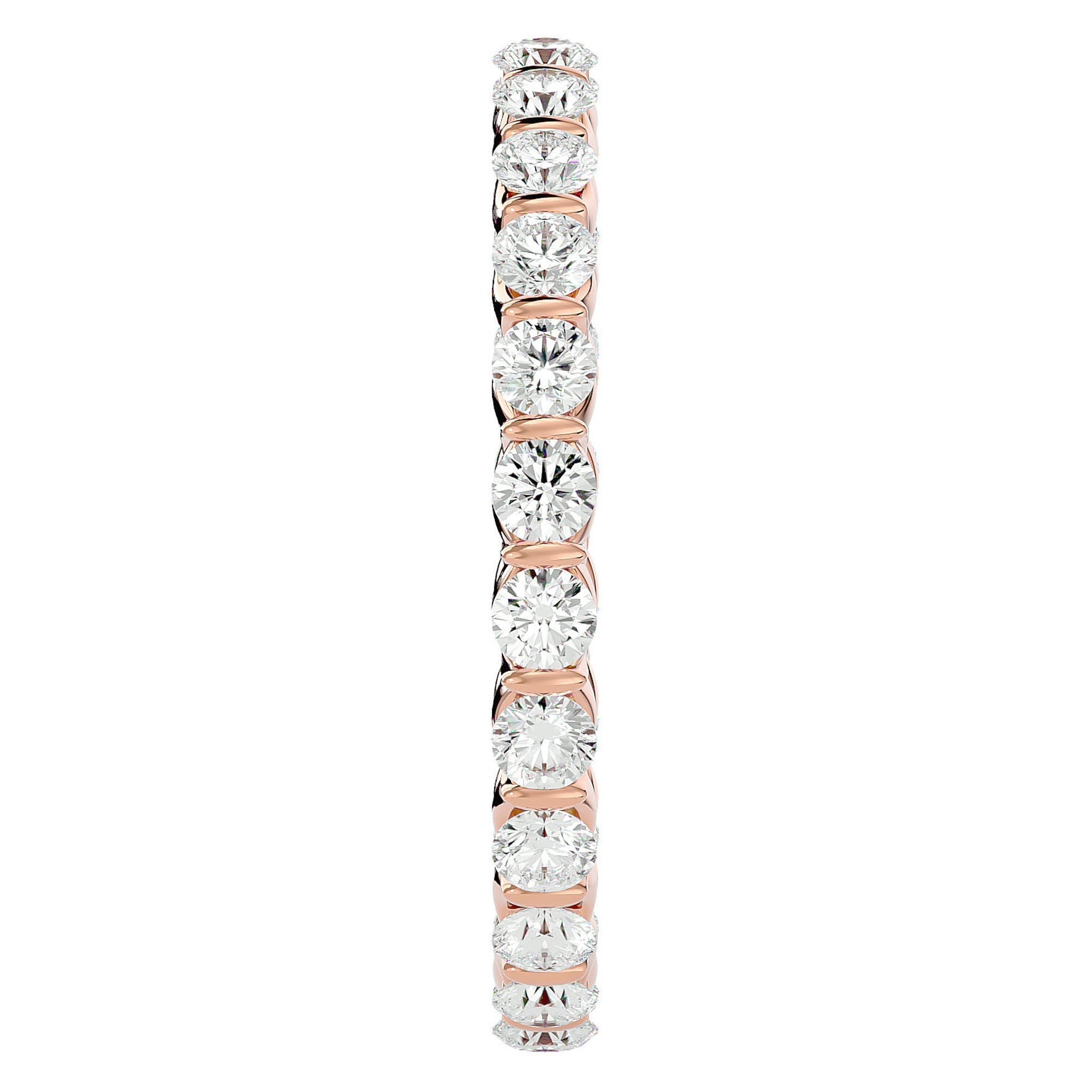 Inel Eternity din Aur 14k cu Diamante Create în Laborator de 1.09 ct din 14k Aur Roz - Castelo.ro