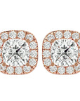 Cercei Stud din Aur 14k Cu Diamante Create în Laborator de 2.06 ct din 14k Aur Roz - Castelo.ro