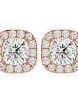 Cercei Stud din Aur 14k Cu Diamante Create în Laborator de 2.06 ct din 14k Aur Roz - Castelo.ro