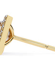 Cercei Stud Square cu Diamante Create în Laborator de 0.84 ct din 18K Aur Galben - Castelo.ro