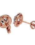 Cercei Delicați Aurora Cu Moissanite de 0.99 ct din 18k Aur Roz - Castelo.ro